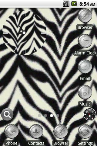 Zebra Print Theme Android Themes