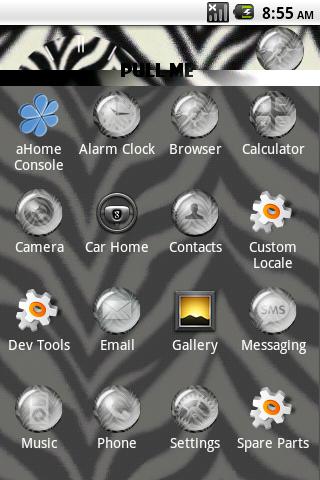 Zebra Print Theme Android Themes