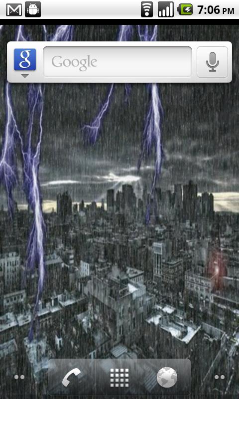 Stormy City Live Wallpaper Android Themes