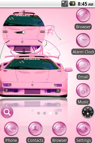 Pink Lambo Theme Android Themes