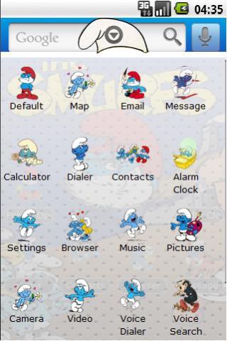 Theme: The Smurfs Android Themes