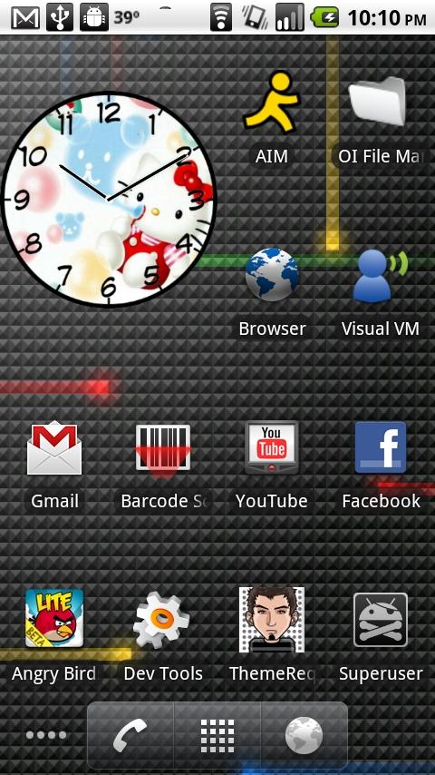 Hello Kitty Bubble Clock Android Themes