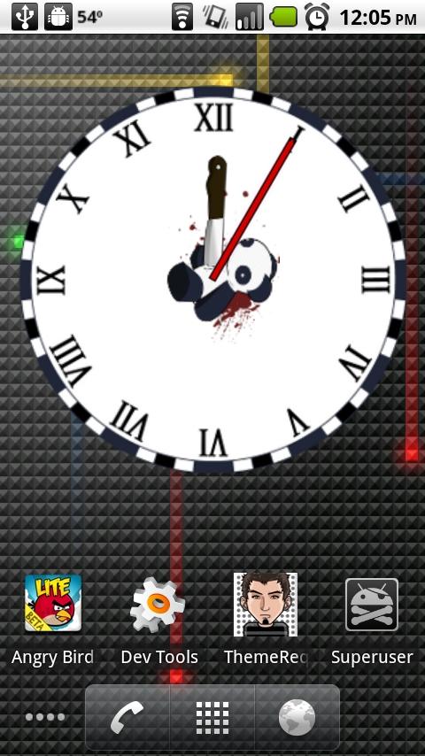 Suicide Panda V2 Clock Custom Android Themes