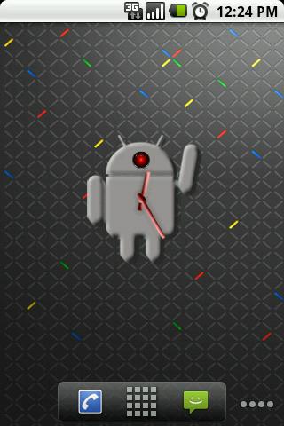Dark Droid Clock Widget Android Themes
