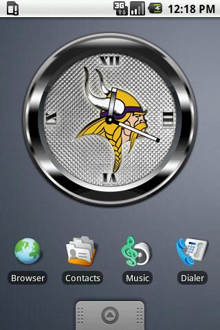 VIKINGS BLACK Clock Widget Android Themes