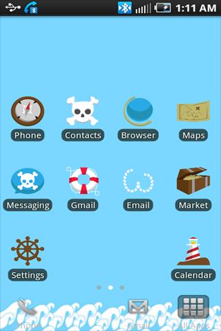 Girly Nautical Theme Android Themes
