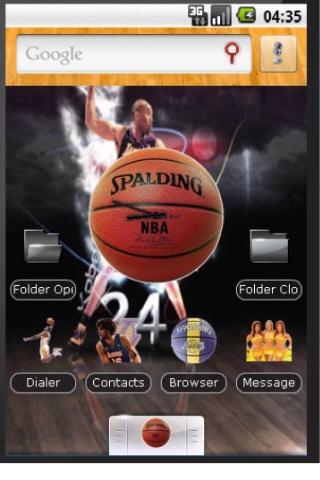 Lakers Basketball Theme 2010 Android Themes