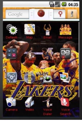 Lakers Basketball Theme 2010 Android Themes