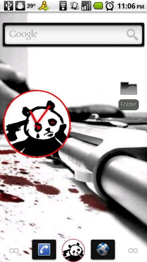 Suicide Panda Clock Widget