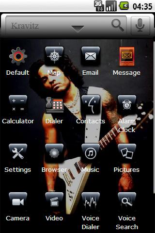 Lenny Kravitz – Black Icons Android Themes