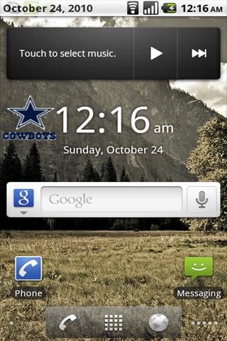 Cowboys Digital Clock Widget