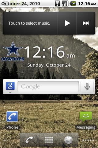 Cowboys Digital Clock Widget Android Themes