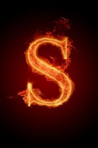 Art Fire Letters Wallpaper