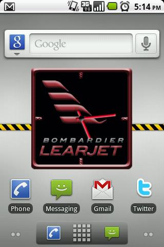 Learjet Logo Big Clock Widget Android Themes