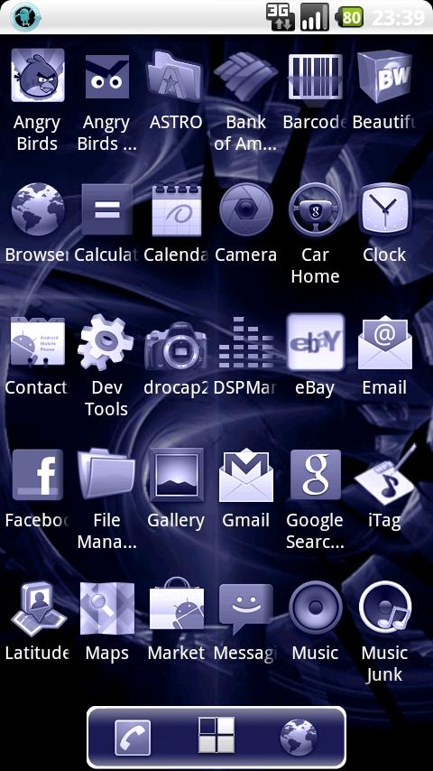 ADW Launcher Cold Fusion Theme Android Themes