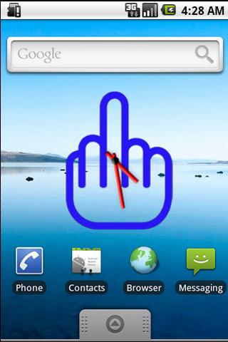 Flip Off Clock Widget (Blue) Android Themes