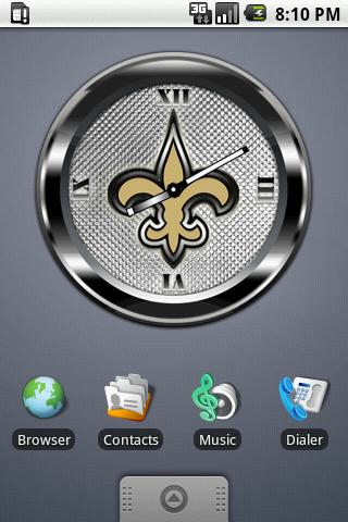 SAINTS BLACK Clock Widget Android Themes