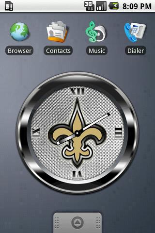 SAINTS BLACK Clock Widget Android Themes