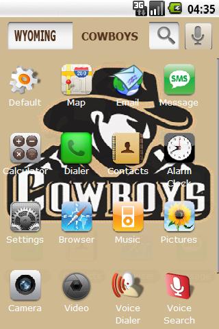 U. of Wyoming w/ iPhone icons Android Themes