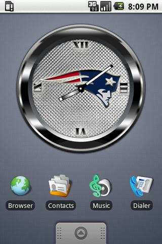 PATRIOTS BLACK Clock Widget Android Themes