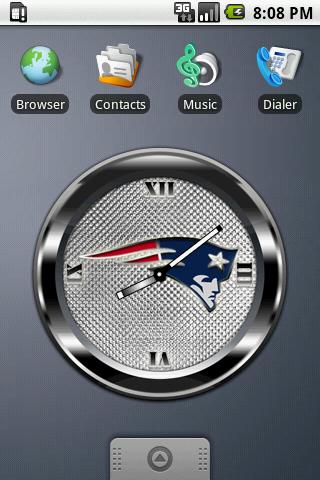 PATRIOTS BLACK Clock Widget Android Themes