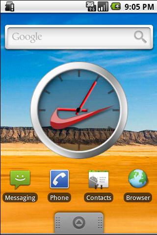 Nike Analog Clock Widget Big Android Themes