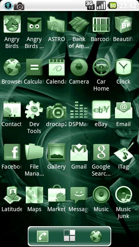 ADW Launcher Emerald Theme Android Themes