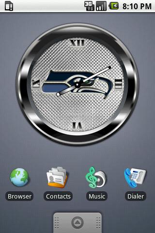 SEAHAWKS BLACK Clock Widget