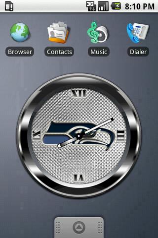 SEAHAWKS BLACK Clock Widget Android Themes