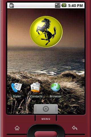 Ferrari Logo Widget Clock Android Themes