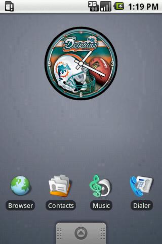 Miami Dolphins Clock Android Themes