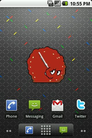 AquaTeam Meatwad Clock Widget Android Themes