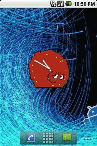 AquaTeam Meatwad Clock Widget Android Themes