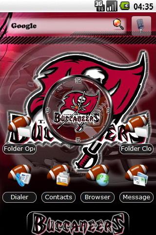 Tampa Bay Buccaneers theme Android Personalization