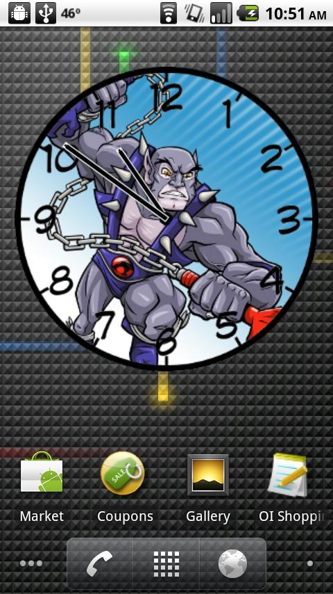 Thunder Cats Panthro Clock Android Themes