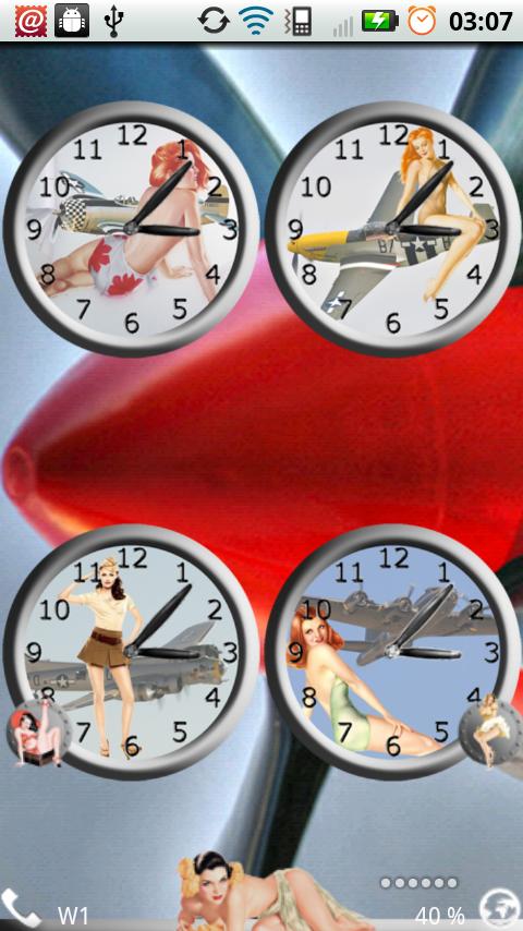 Nose Art Clocks Android Themes