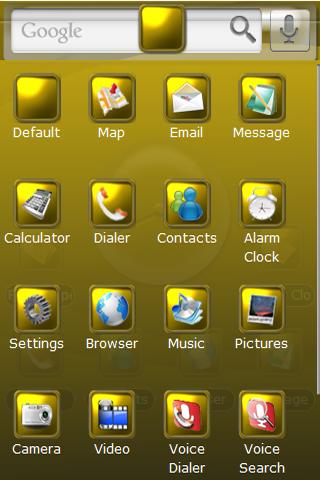 Gold / Yellow Button Theme Android Themes