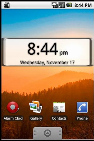 White Digital Clock Widget Android Themes