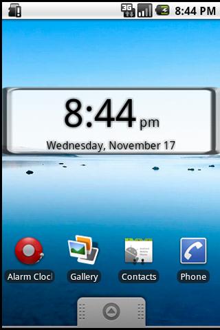 White Digital Clock Widget Android Themes