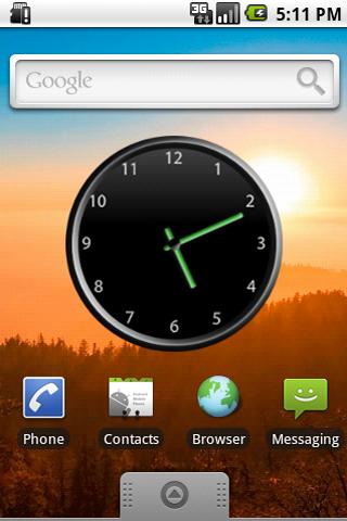 Simple Black Clock Widget Big Android Themes