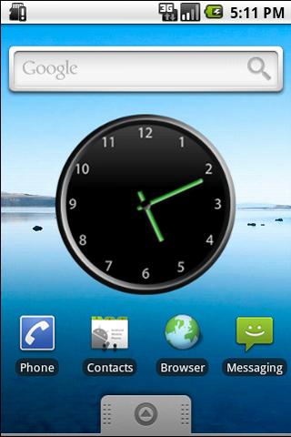 Simple Black Clock Widget Big Android Themes