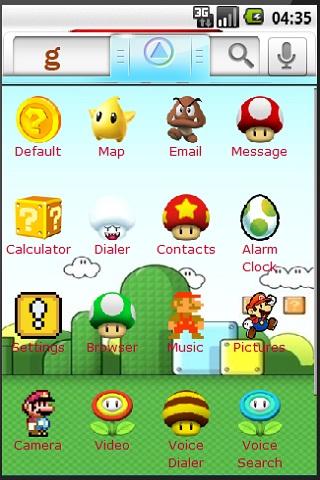 Retro Mario Brothers Android Themes