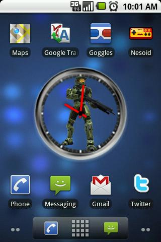 Halo Master Chief Clock Widget Android Themes