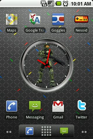 Halo Master Chief Clock Widget Android Themes