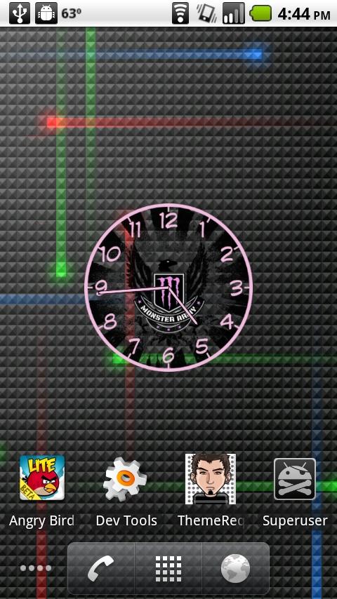Monster Energy Pink Army Clock Android Themes