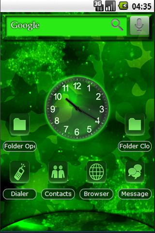 Neon Green Camouflage Theme Android Themes