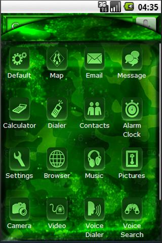 Neon Green Camouflage Theme Android Themes