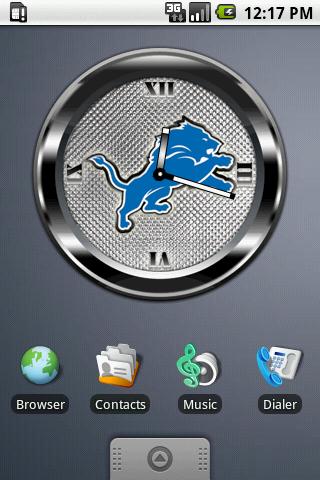 LIONS BLACK Clock Widget