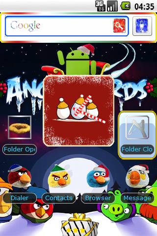 Angry Birds Christmas №1 theme Android Themes