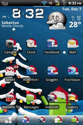 ADW Christmas Hat Theme Android Themes
